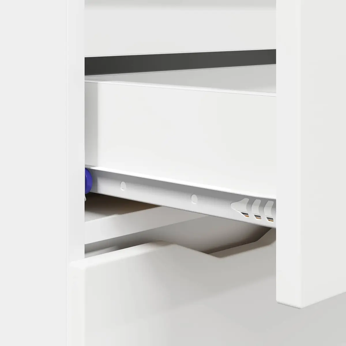 Sideboard Storage Cabinet Modern Rectangular White Engineered Wood