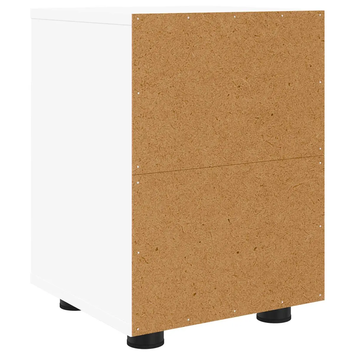Bedside Table Modern White Engineered Wood Nightstand with Storage Drawer