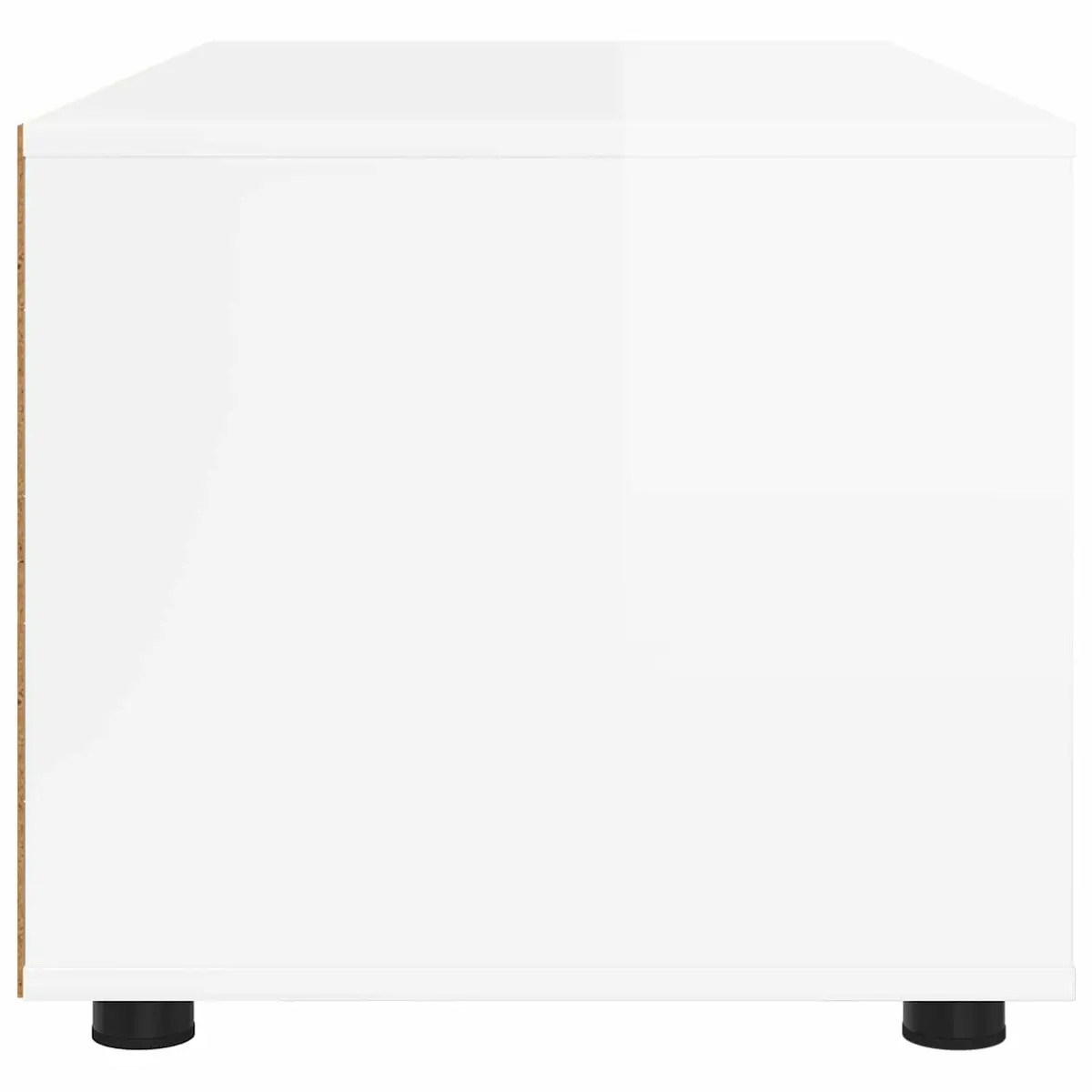 TV Cabinet High Gloss White Modern Storage Unit Engineered Wood 100x48x43cm
