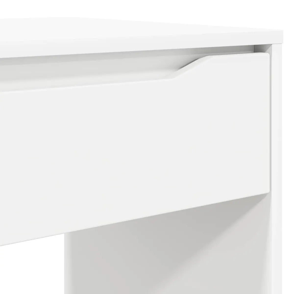 Engineered Wood Desk with Integrated Drawer Rectangular White