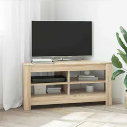 Corner TV Cabinet Modern Living Room Storage Unit Engineered Wood Grey
