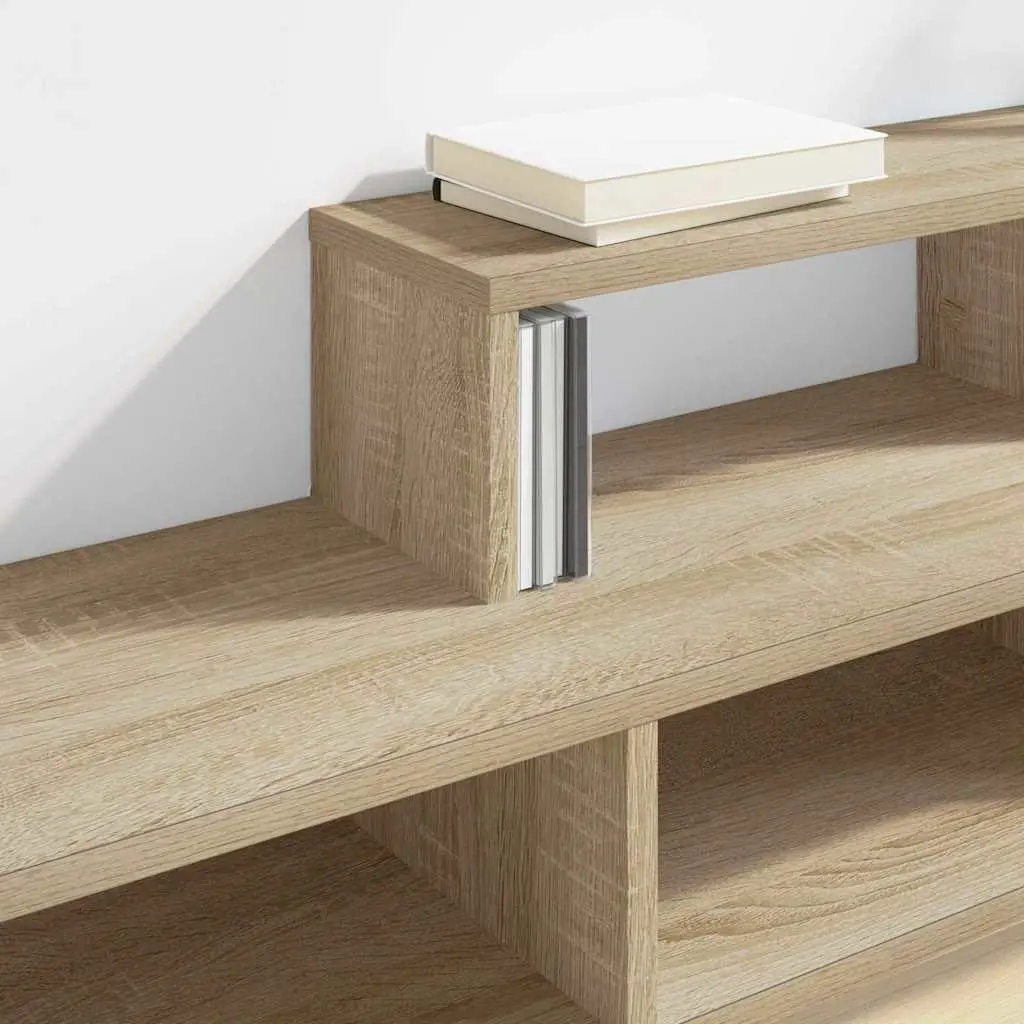 Wall Mounted TV Stand Grey Engineered Wood Living Room Entertainment Unit