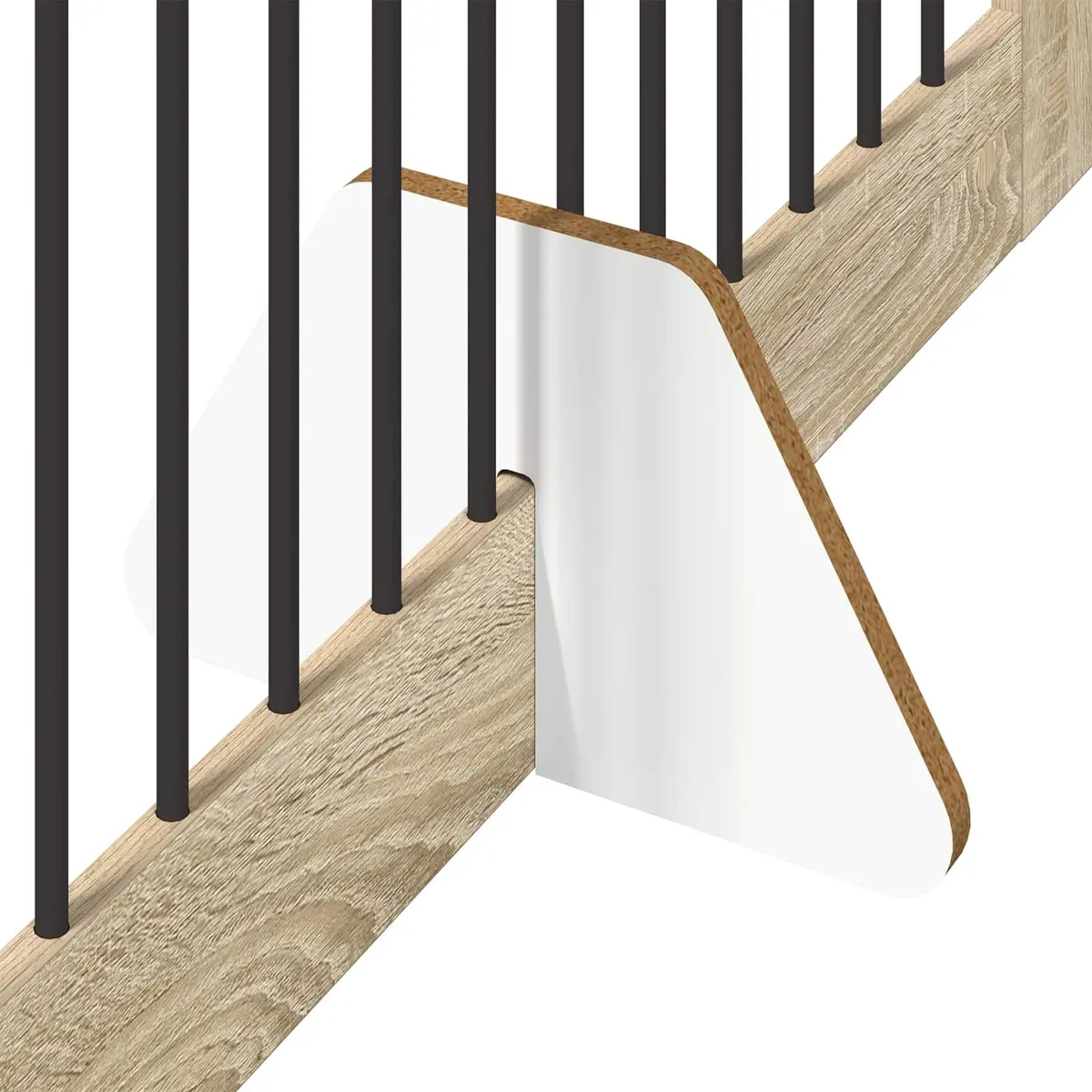 Foldable Dog Gate with Stands Indoor Pet Barrier 200.5 cm Sonoma Oak
