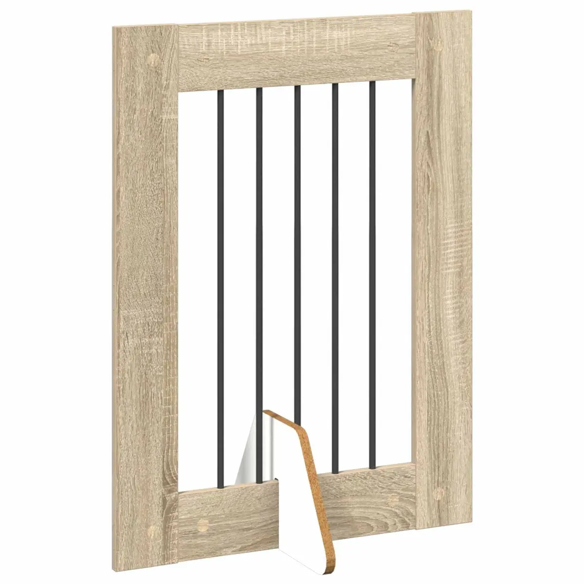 Foldable Dog Gate with Stands 120.5 cm Sonoma Oak 2 pcs Pet Barrier Indoor Fence