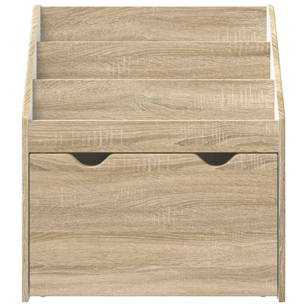 Kids Bookshelf Free Standing Storage Cabinet Engineered Wood Brown Sonoma Oak