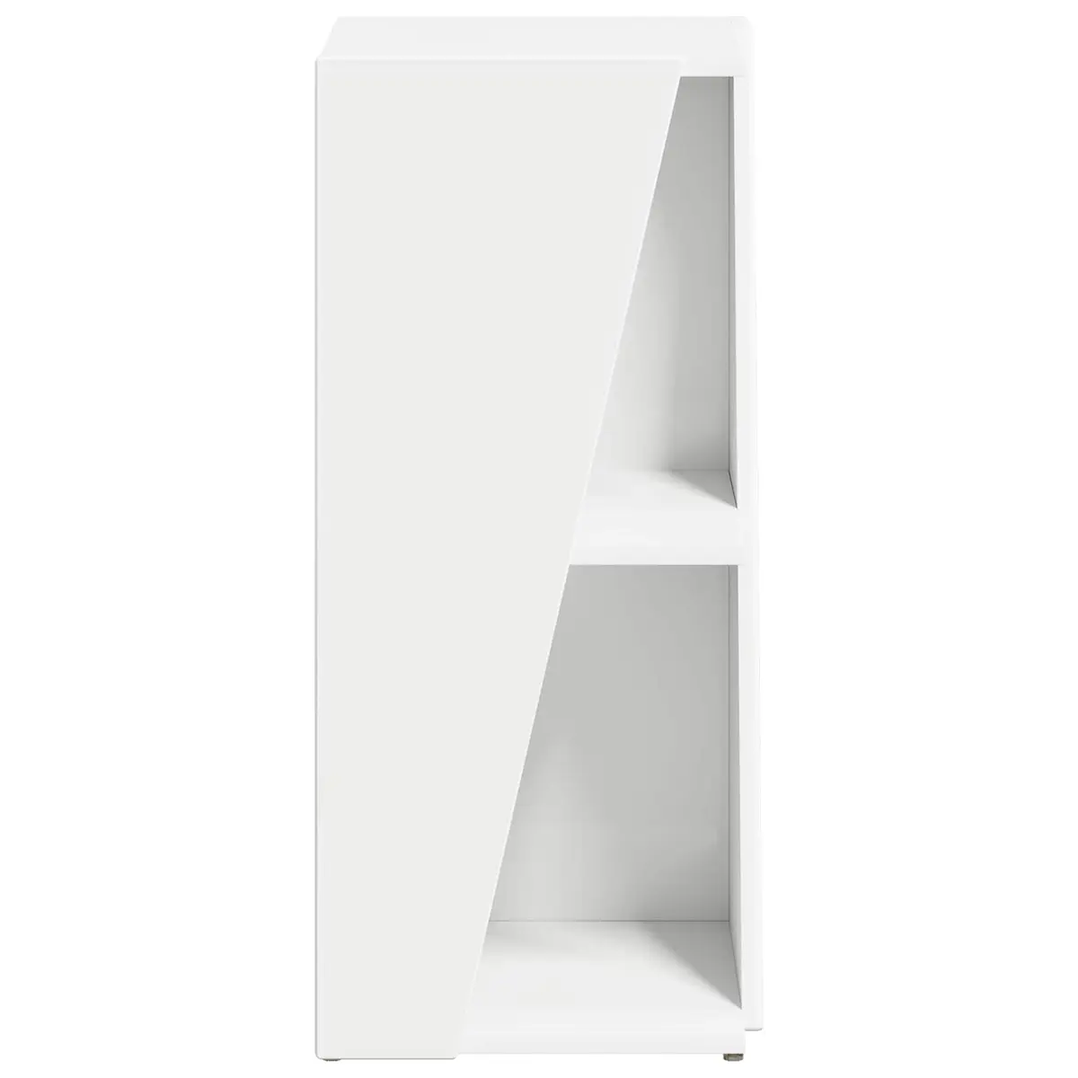 Side Shelf Free-standing Bookcase 33 x 32 x 70.5 cm White Engineered Wood