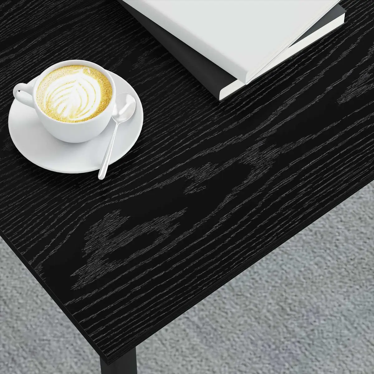 Coffee Table Modern Accent Black 80 x 80 x 45 cm Engineered Wood