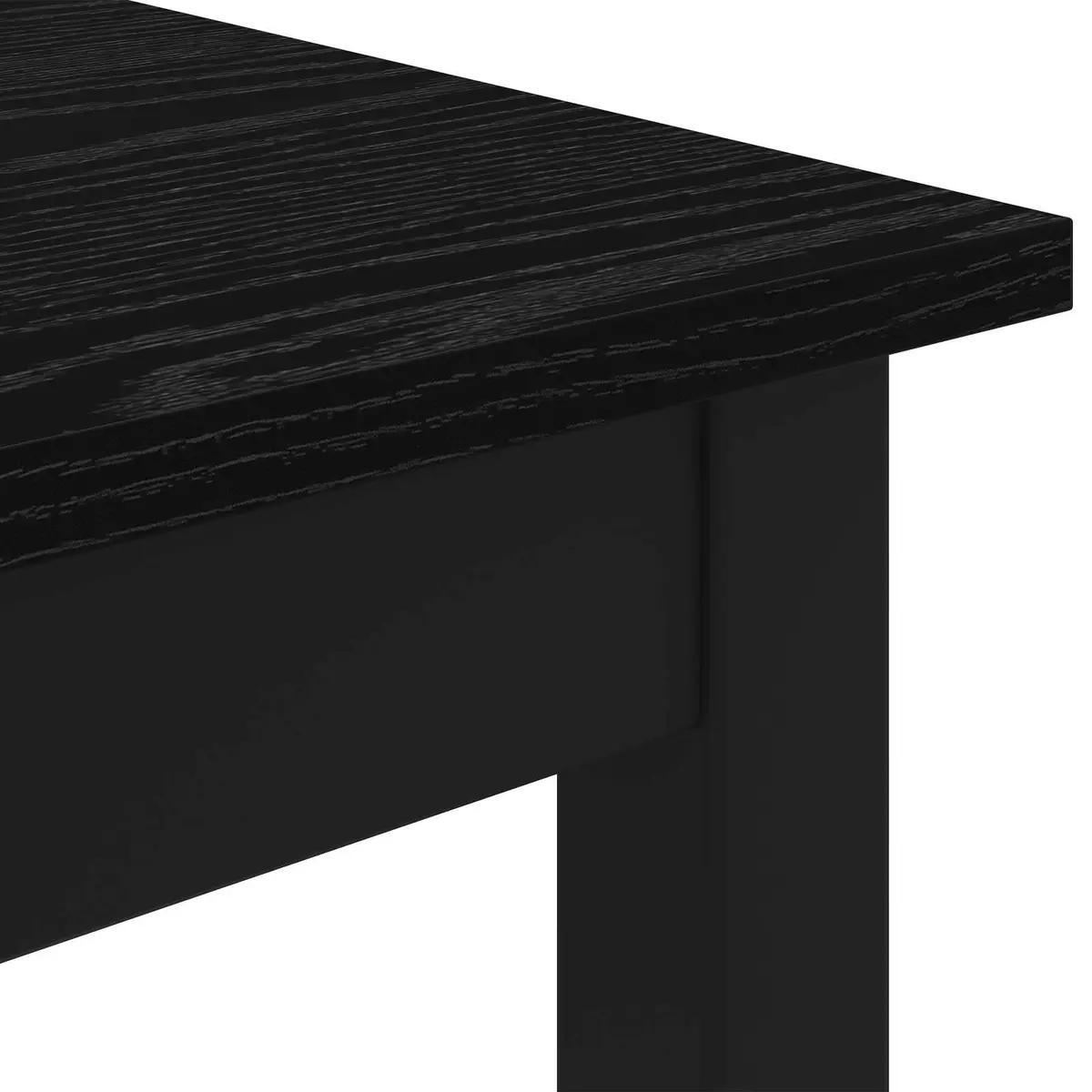 Standing Bar Table Rectangular Modern Black Engineered Wood