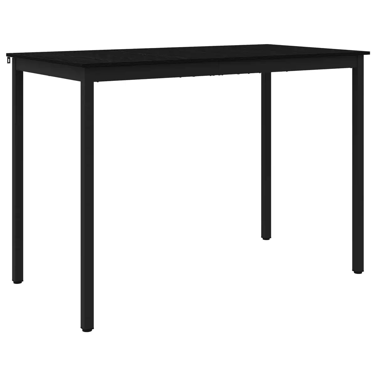 Standing Bar Table Rectangular Engineered Wood Black Modern