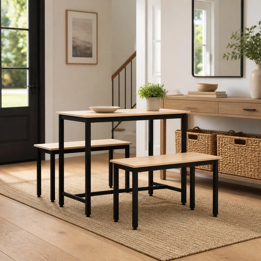 Solid Pine Wood Bench Natural Brown 80x35x45cm Dining Patio Entryway Seating