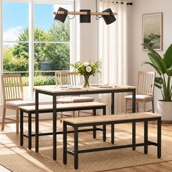 Dining Table Kitchen Furniture Natural Solid Pine Wood 110x55x75 cm Modern