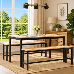 Dining Table 140x80x75cm Natural Solid Pine Wood Kitchen Room Furniture