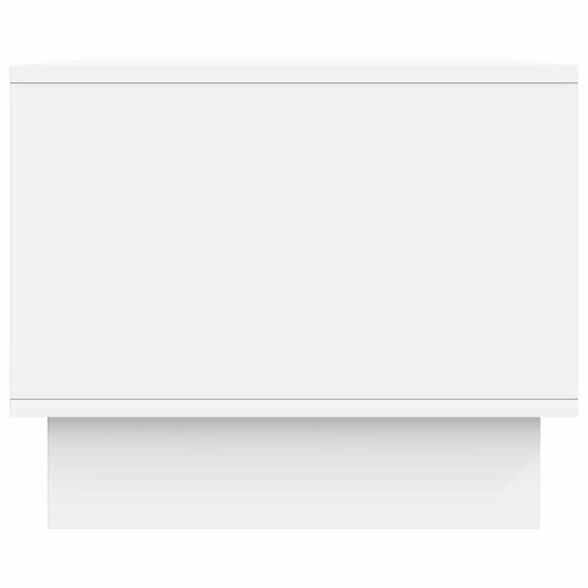 Coffee Table White Rectangular Storage Accent Furniture 90 x 50 cm