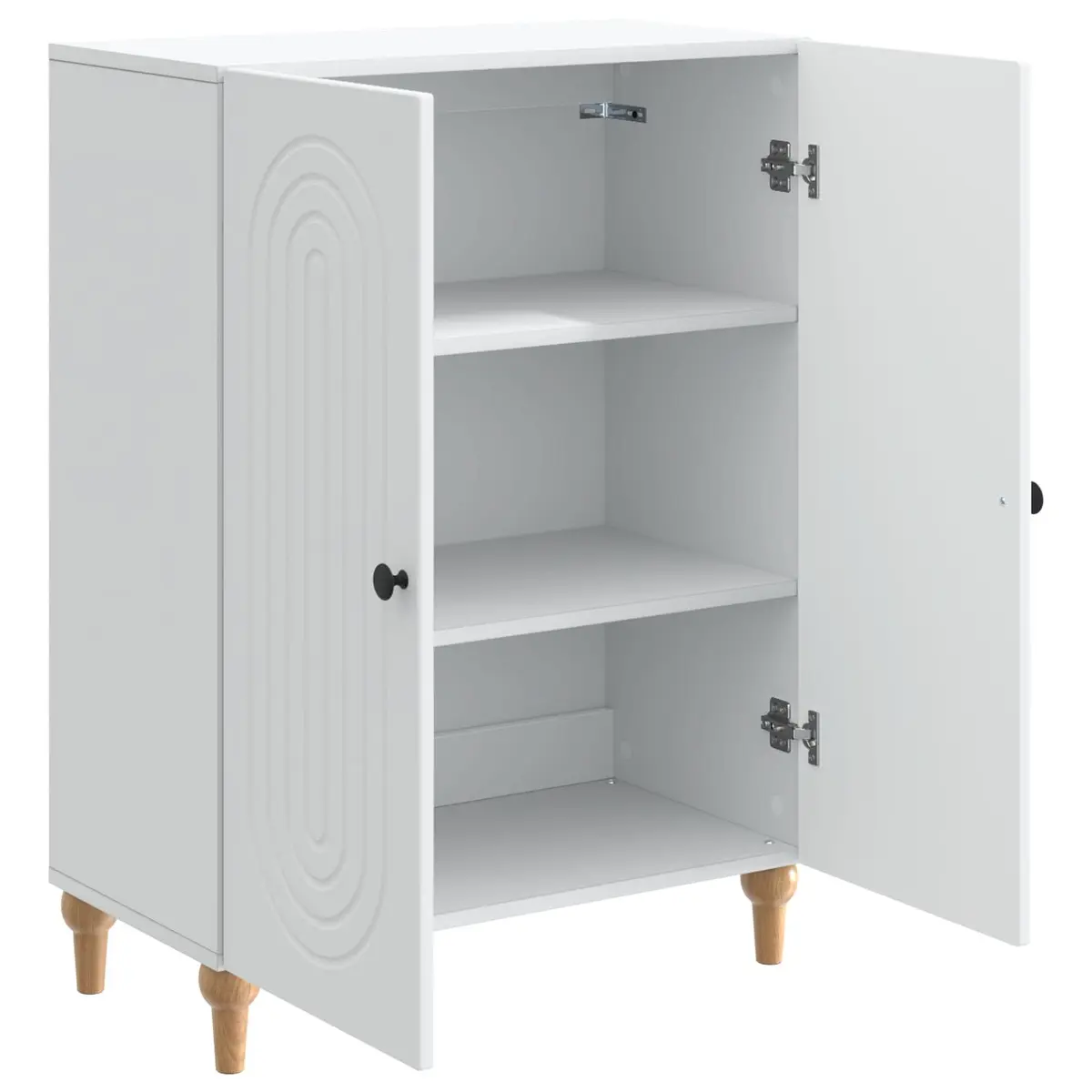 Sideboard Modern Storage Cabinet Engineered Wood White 66x34.5x90 cm