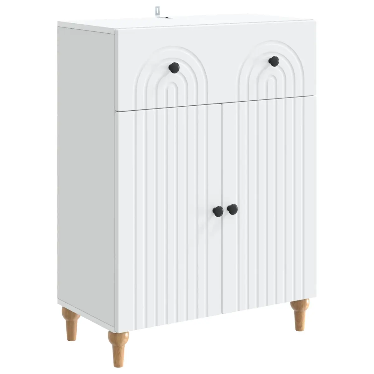 White Sideboard Cabinet 66x34.5x90cm Modern Storage Buffet Dining Room Furniture