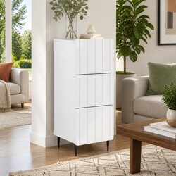 Drawer Cabinet White Storage Furniture Living Room Bedroom Engineered Wood