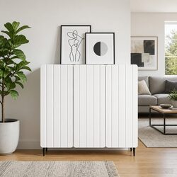 White Sideboard Modern Storage Cabinet Living Room Dining Furniture 89x34.5x82cm