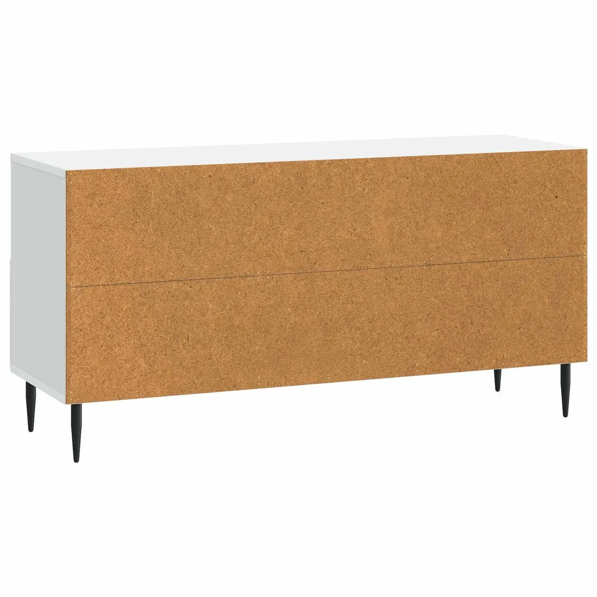 TV Cabinet Engineered Wood Storage Unit 102cm White with Drawer