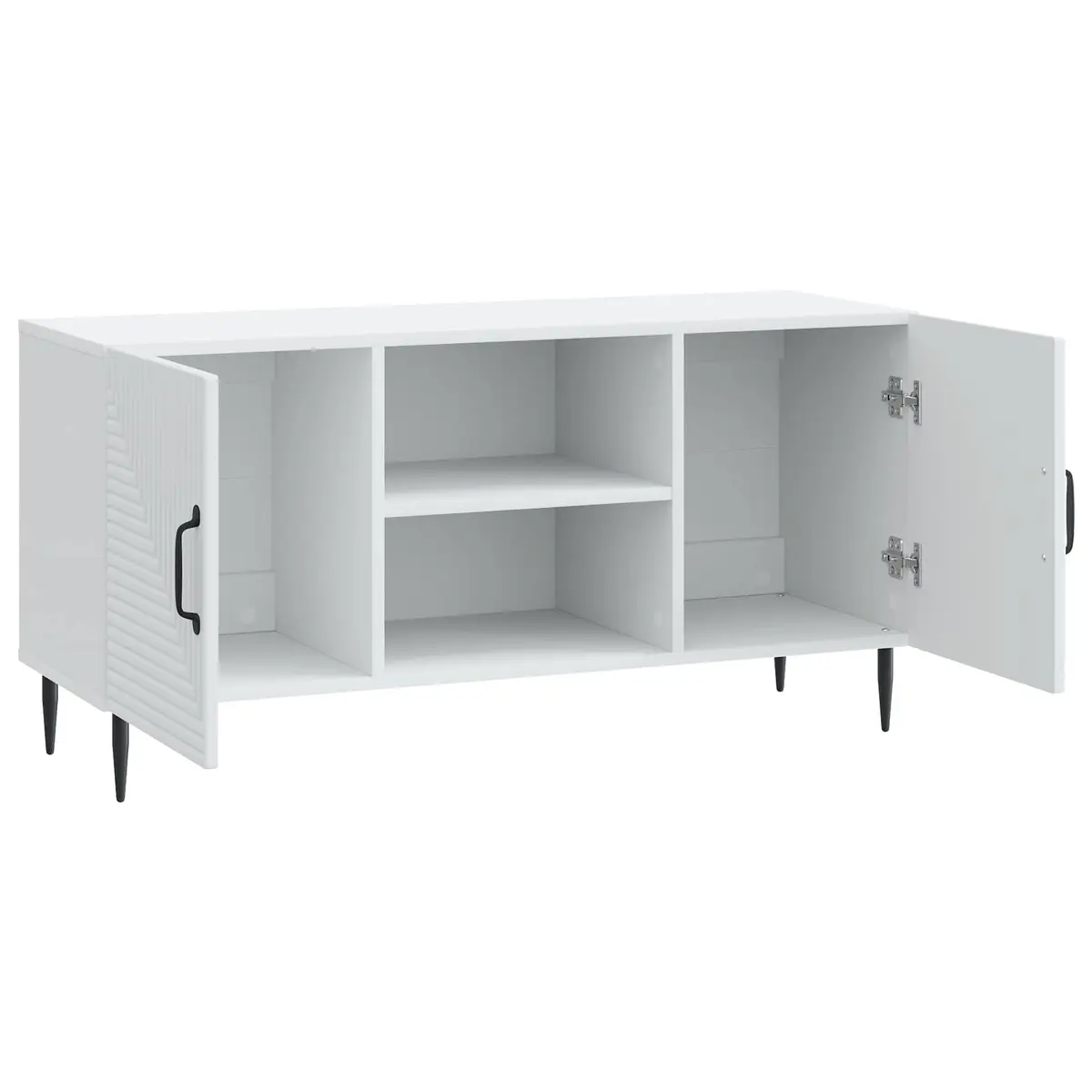 TV Cabinet Vintage Style Engineered Wood White 102x34.5x50cm