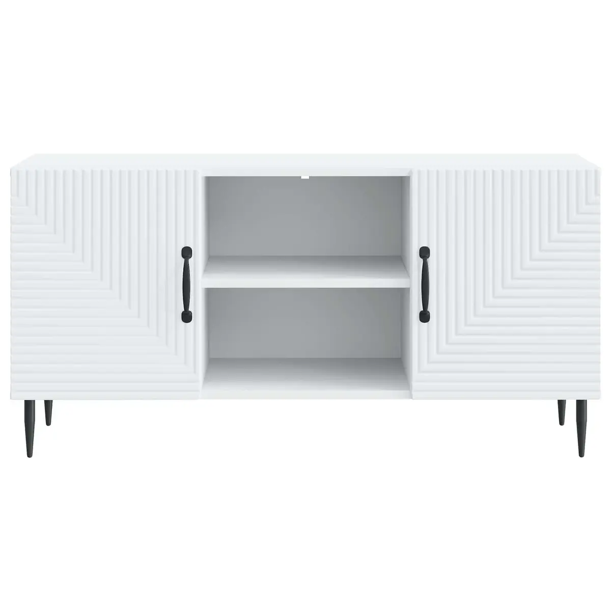 TV Cabinet Vintage Style Engineered Wood White 102x34.5x50cm