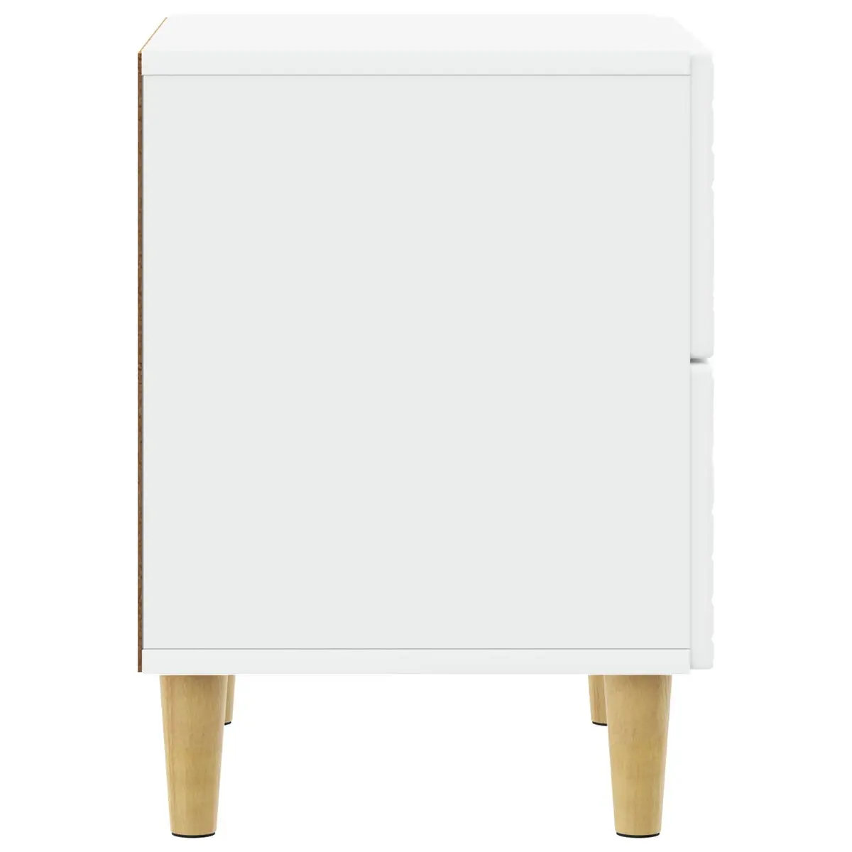 Bedside Table Modern Engineered Wood Storage 62 x 34.5 x 48 cm White