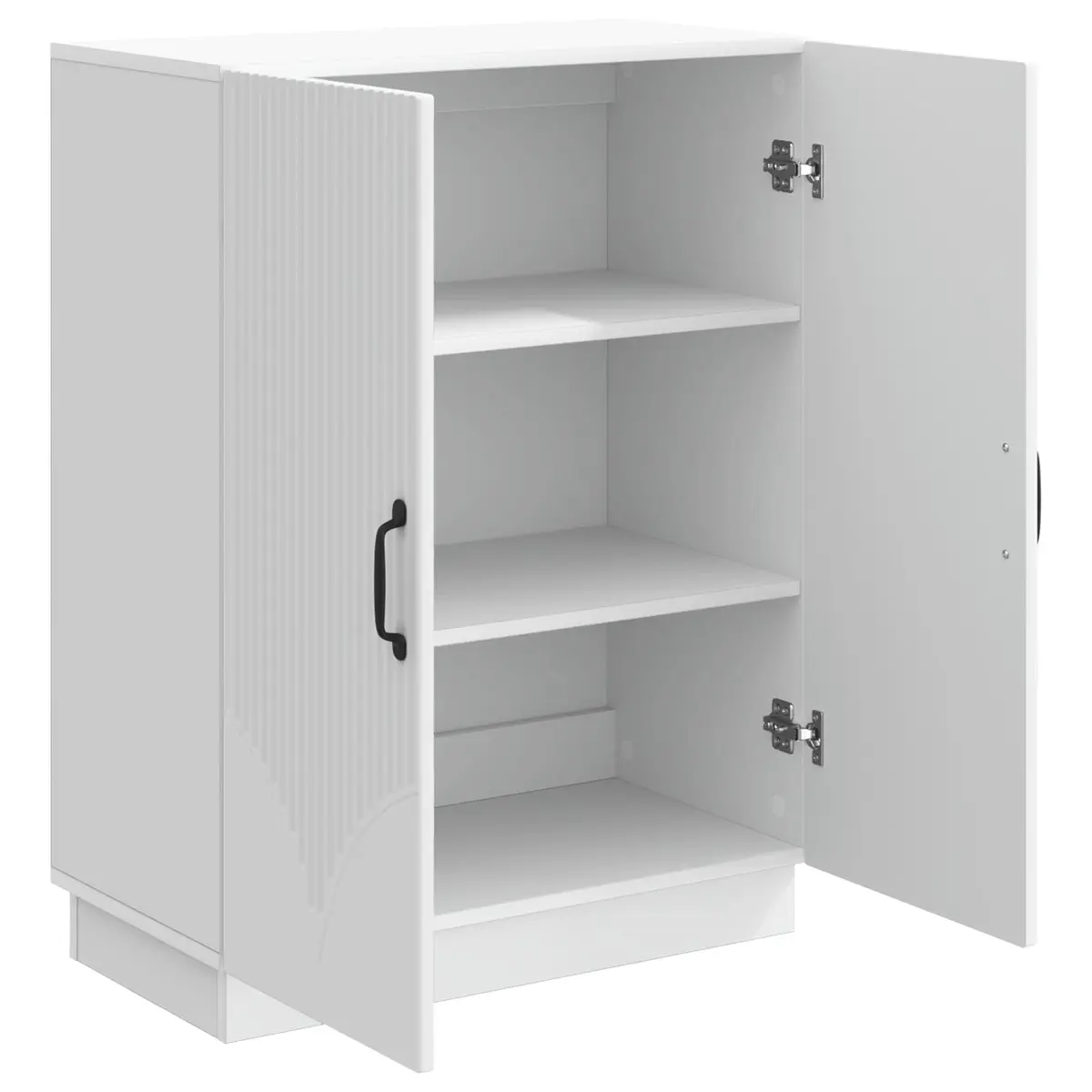 Sideboard Buffet Storage Cabinet Engineered Wood White 66 x 34.5 x 87 cm