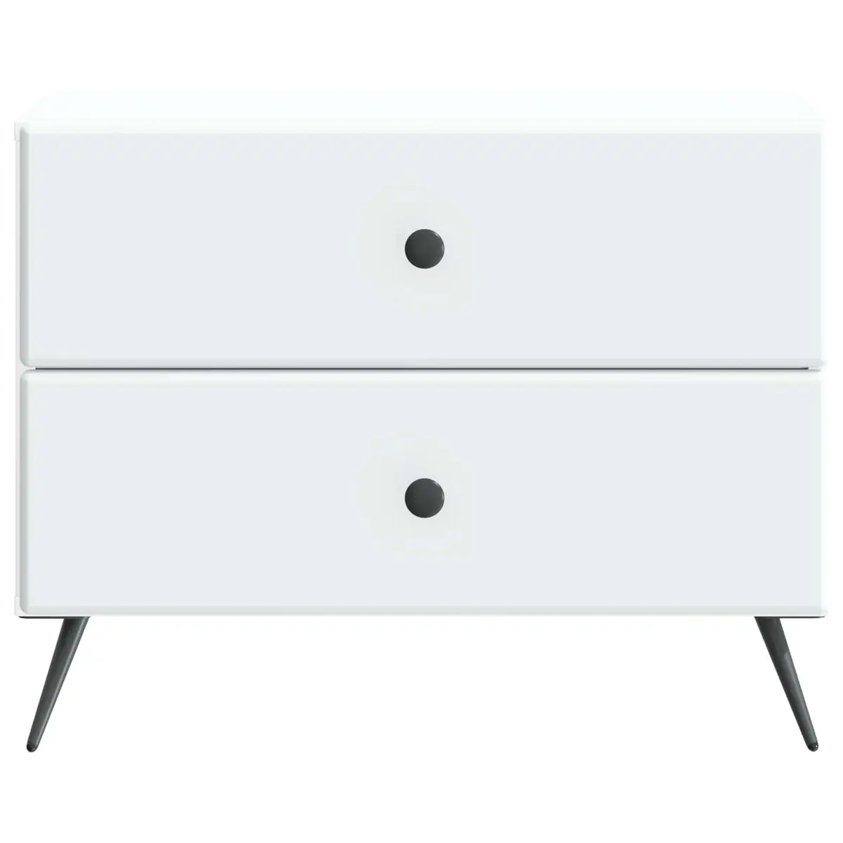 Bedside Cabinet White Drawer Shelf 62 x 34.5 x 47.5 cm Bedroom Storage Table