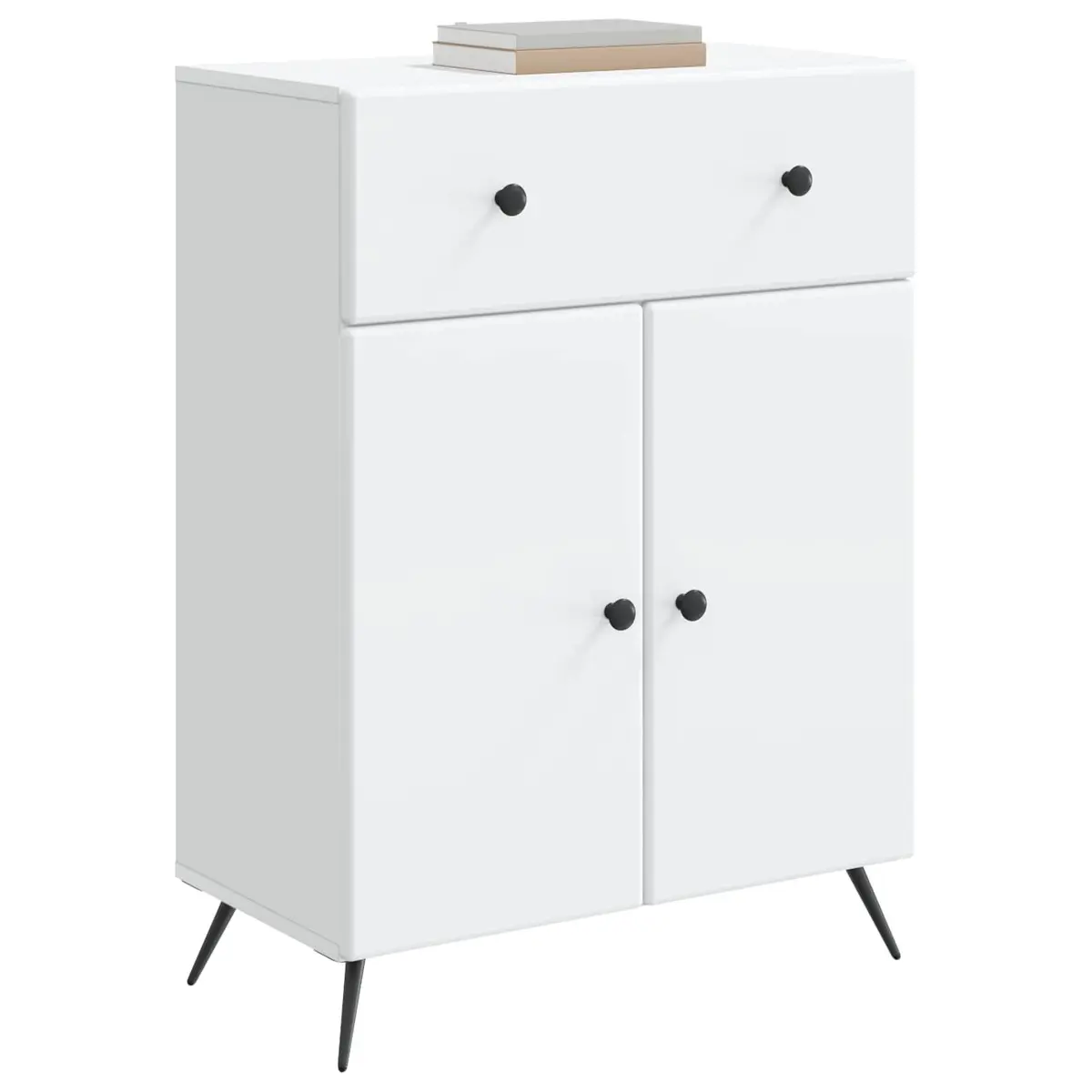 Sideboard Buffet Cabinet Storage Unit Engineered Wood Modern 66x34.5x90cm White