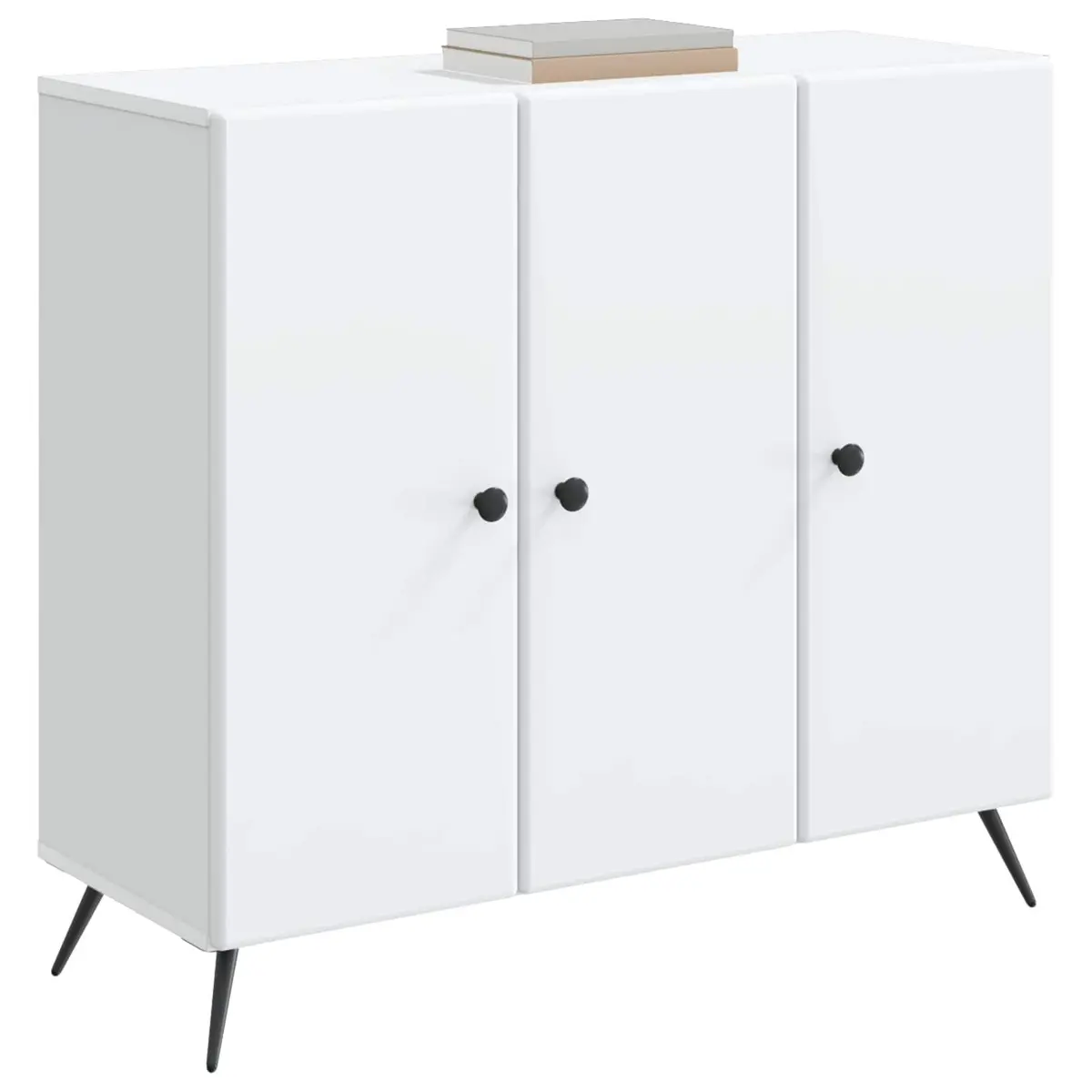 Sideboard Buffet Storage Cabinet Engineered Wood White 89x34.5x80 cm