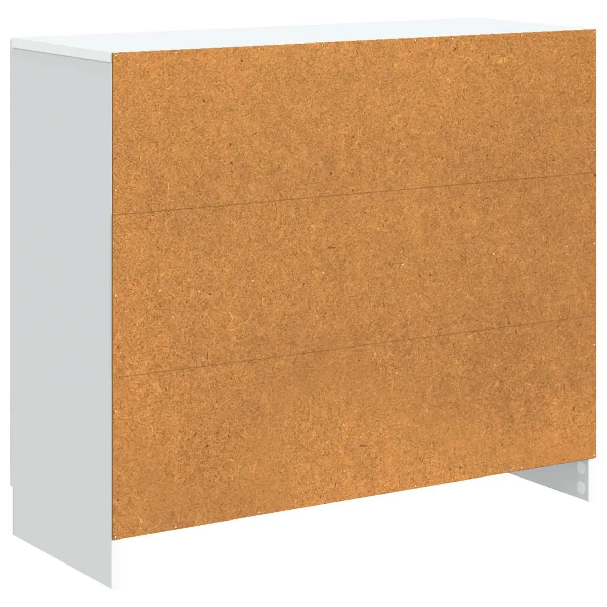 Sideboard Storage Cabinet Modern Engineered Wood White Rectangular
