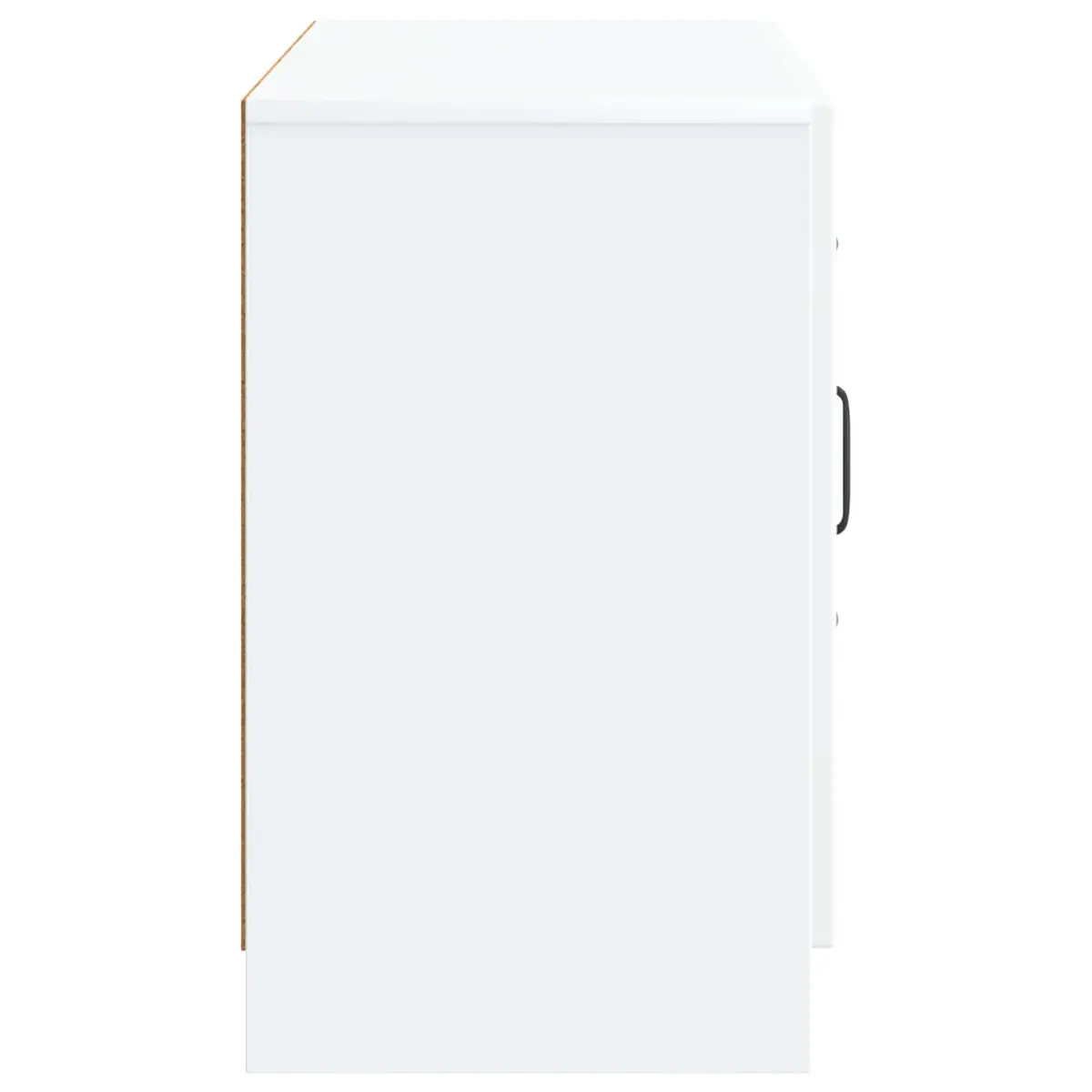 Sideboard Modern White Storage Cabinet Engineered Wood Multiple Shelves and Drawers