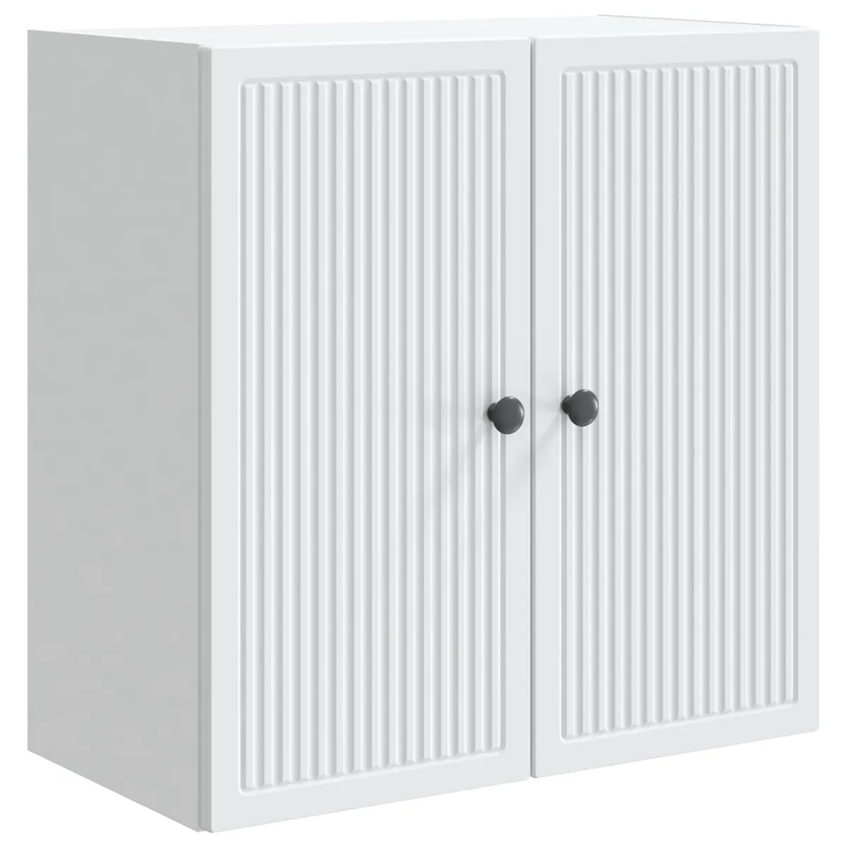 Wall-Mounted Storage Cabinet Engineered Wood Vintage Style White 59x31x60cm
