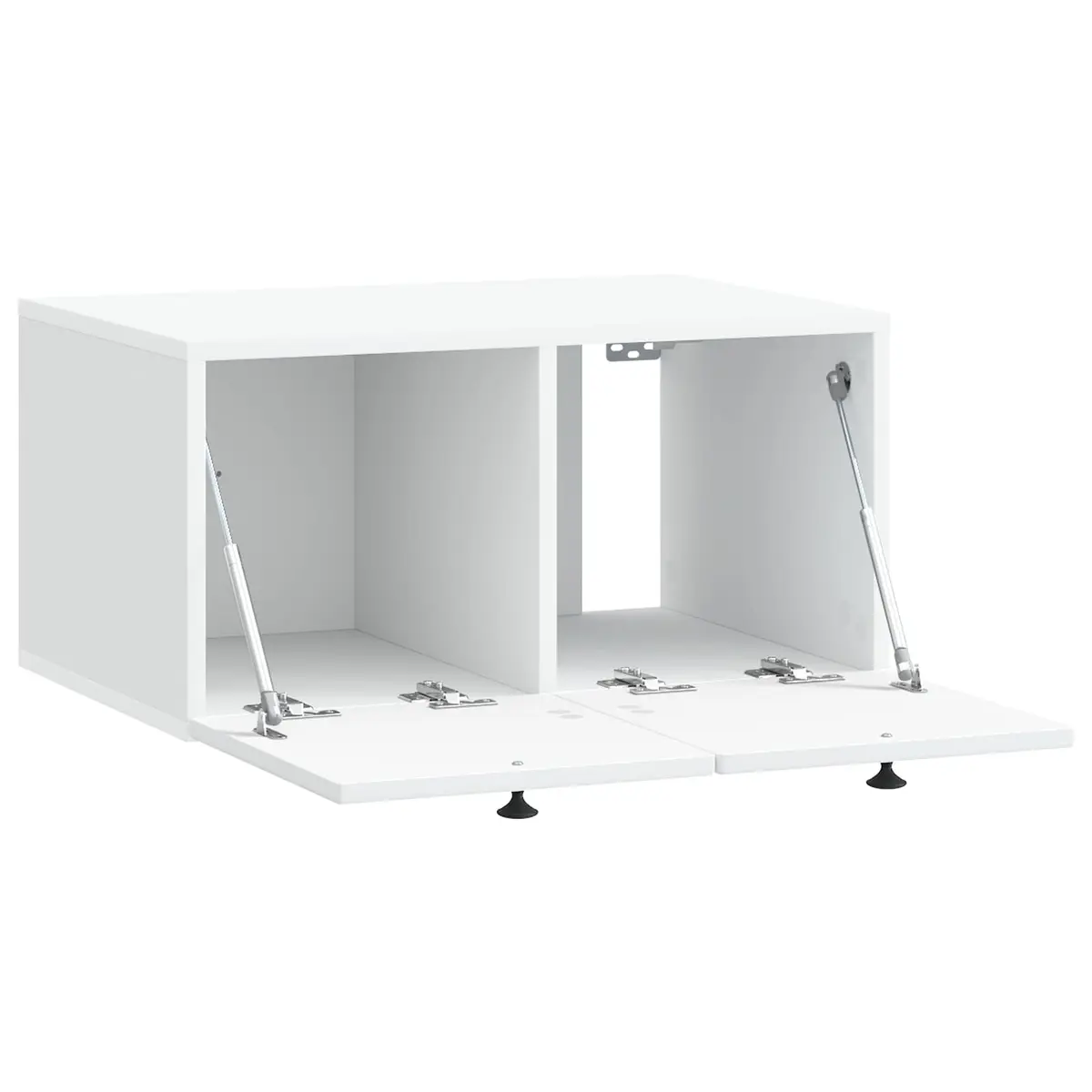 Wall-Mounted TV Cabinet Modern Storage Engineered Wood White