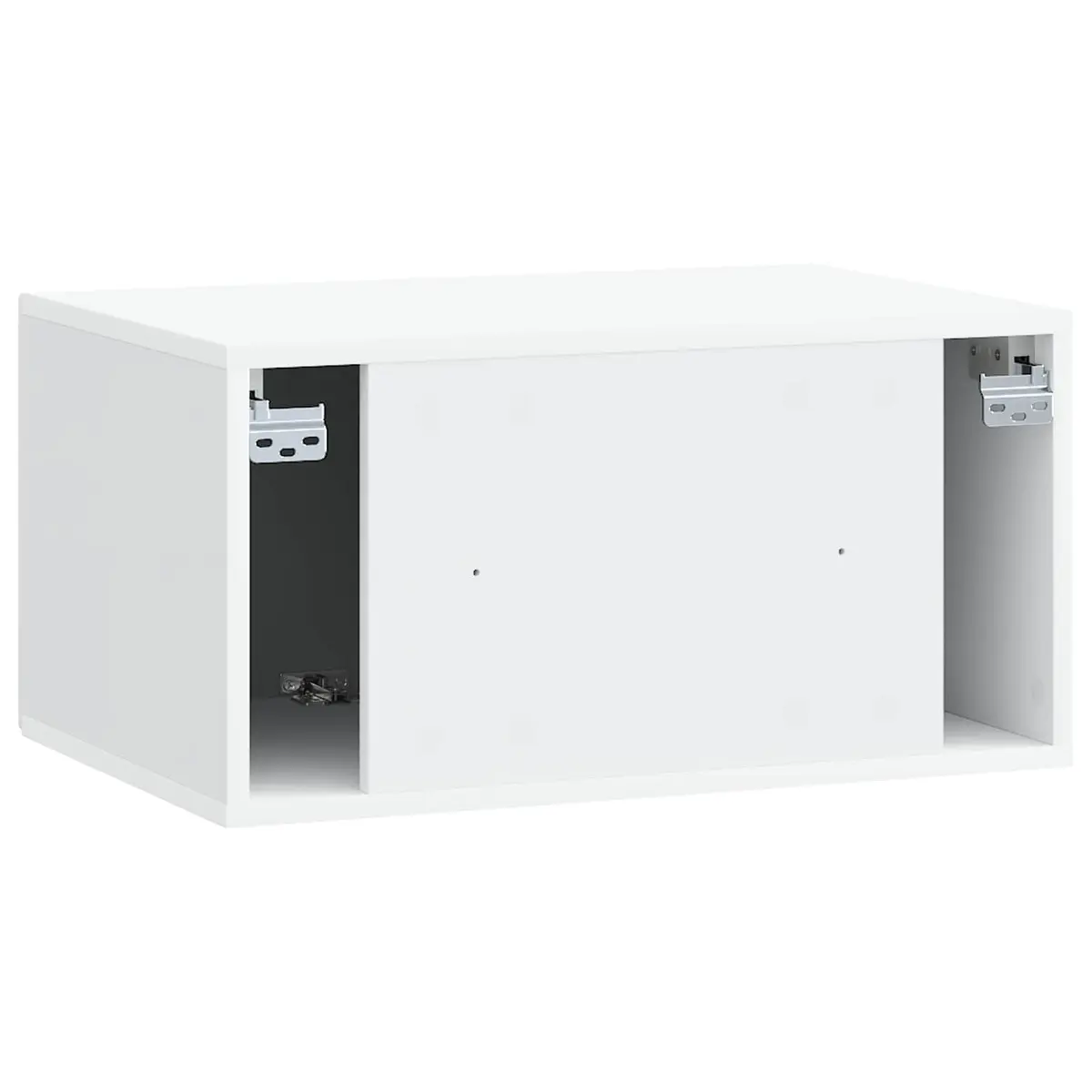 Wall-Mounted TV Cabinet Modern Storage Engineered Wood White