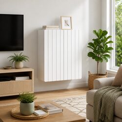 Wall-Mounted Storage Cabinet White 59 x 31 x 64 cm Engineered Wood Swing Door