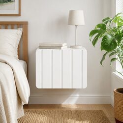 White Wall-Mounted Bedside Cabinet Drawer Storage Bedroom Nightstand Organiser