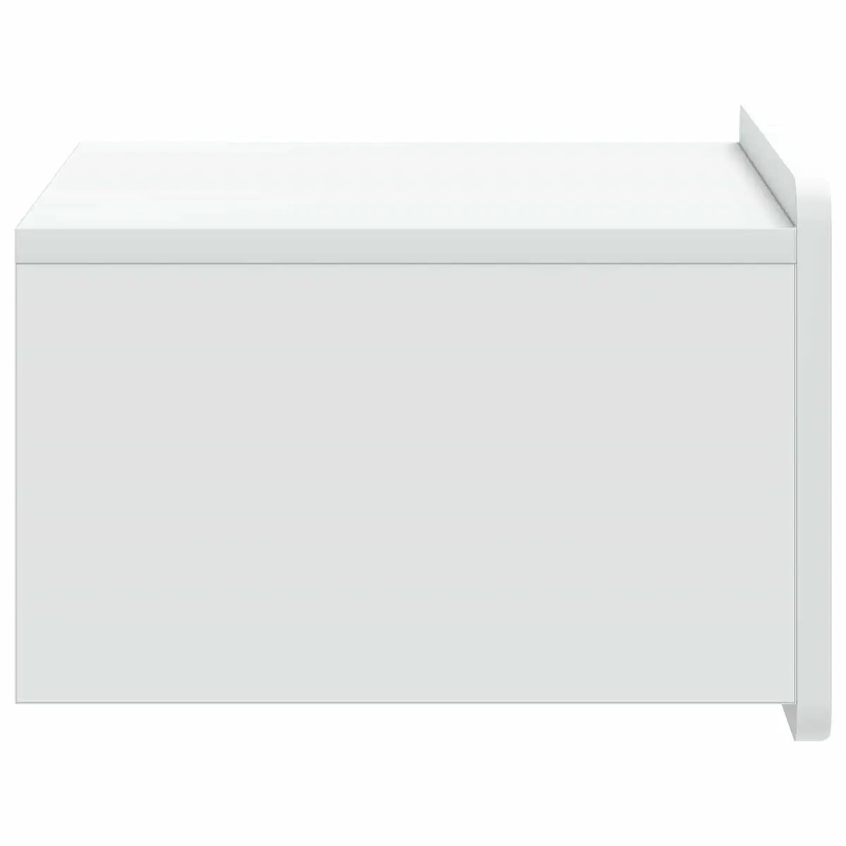 Wall-Mounted Bedside Cabinet Storage Unit White Engineered Wood