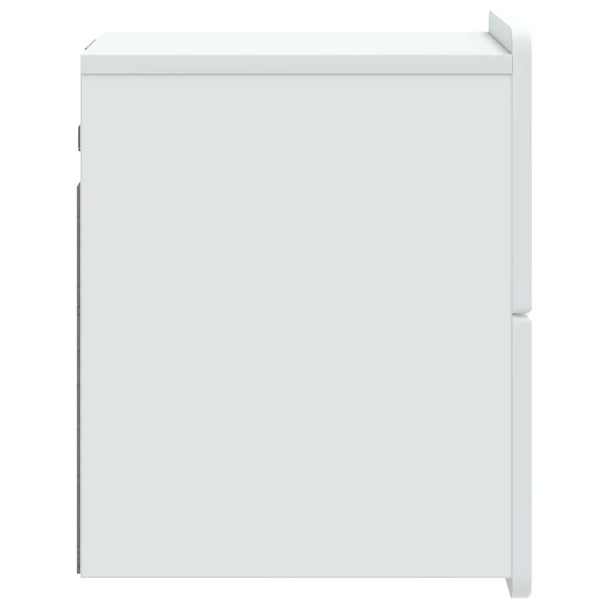 Wall-Mounted Bedside Cabinet White Storage Organiser Small Spaces