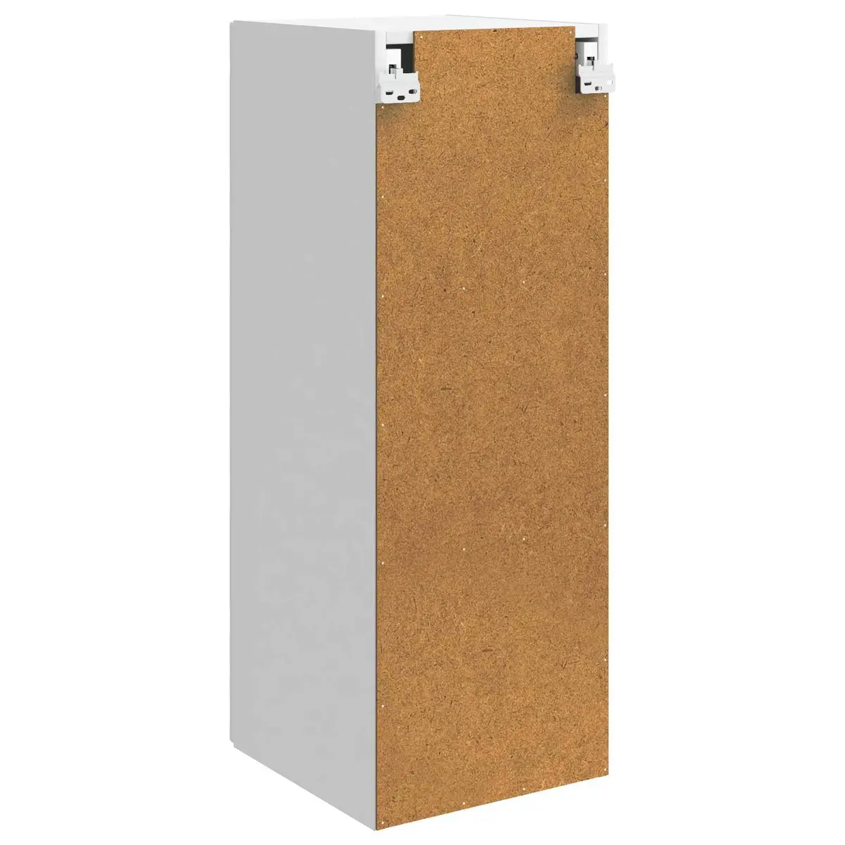 Wall-Mounted Storage Cabinet with Shelves Drawer and LED Lights Modern White