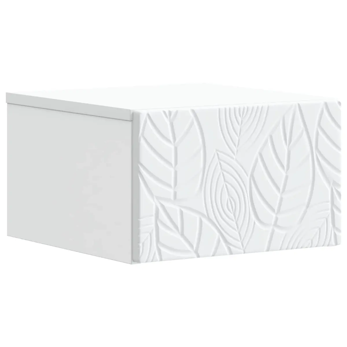 Wall-Mounted Bedside Cabinet White Compact Storage Drawer Furniture