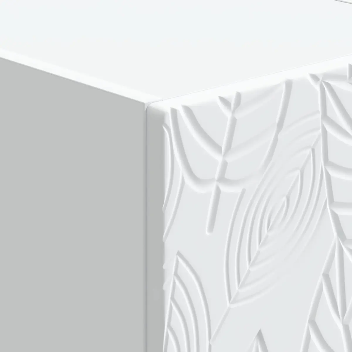 Wall-Mounted Bedside Cabinet White Compact Storage Drawer Furniture