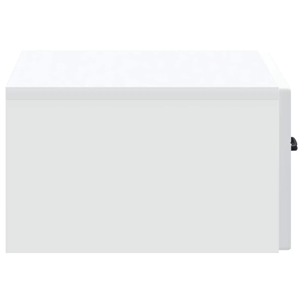 Wall-Mounted Bedside Table Compact White Storage Shelf with Drawer for Bedroom