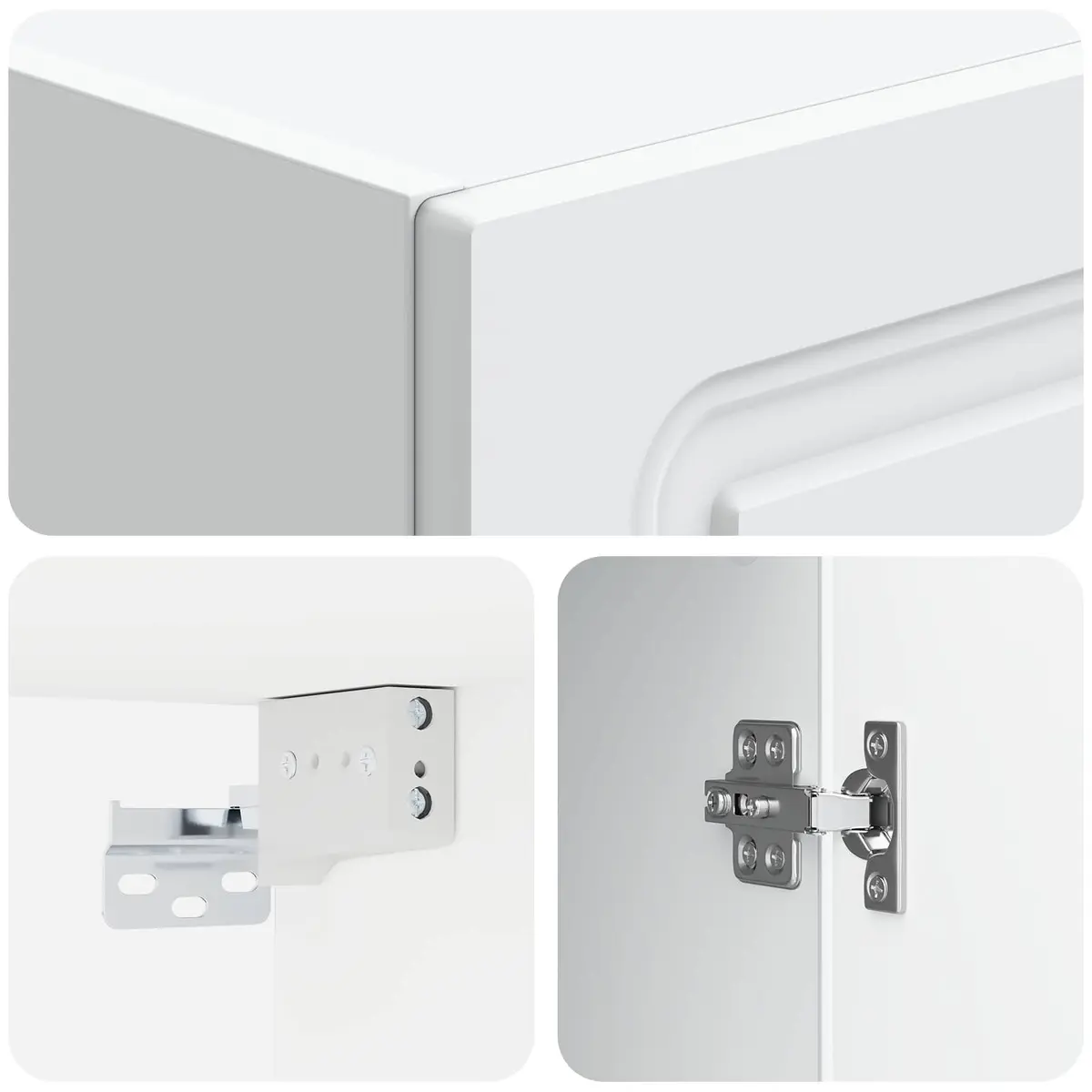 Wall-Mounted Storage Cabinet Engineered Wood 33 x 34.5 x 90 cm White