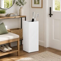 Umbrella Stand White Modern Storage Rack Hallway Entryway Organiser Engineered