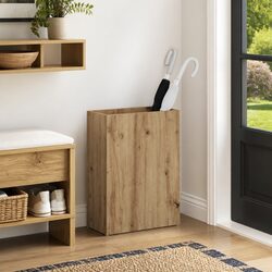 Umbrella Stand Rectangular Storage Rack Entryway Hallway Brown Engineered Wood