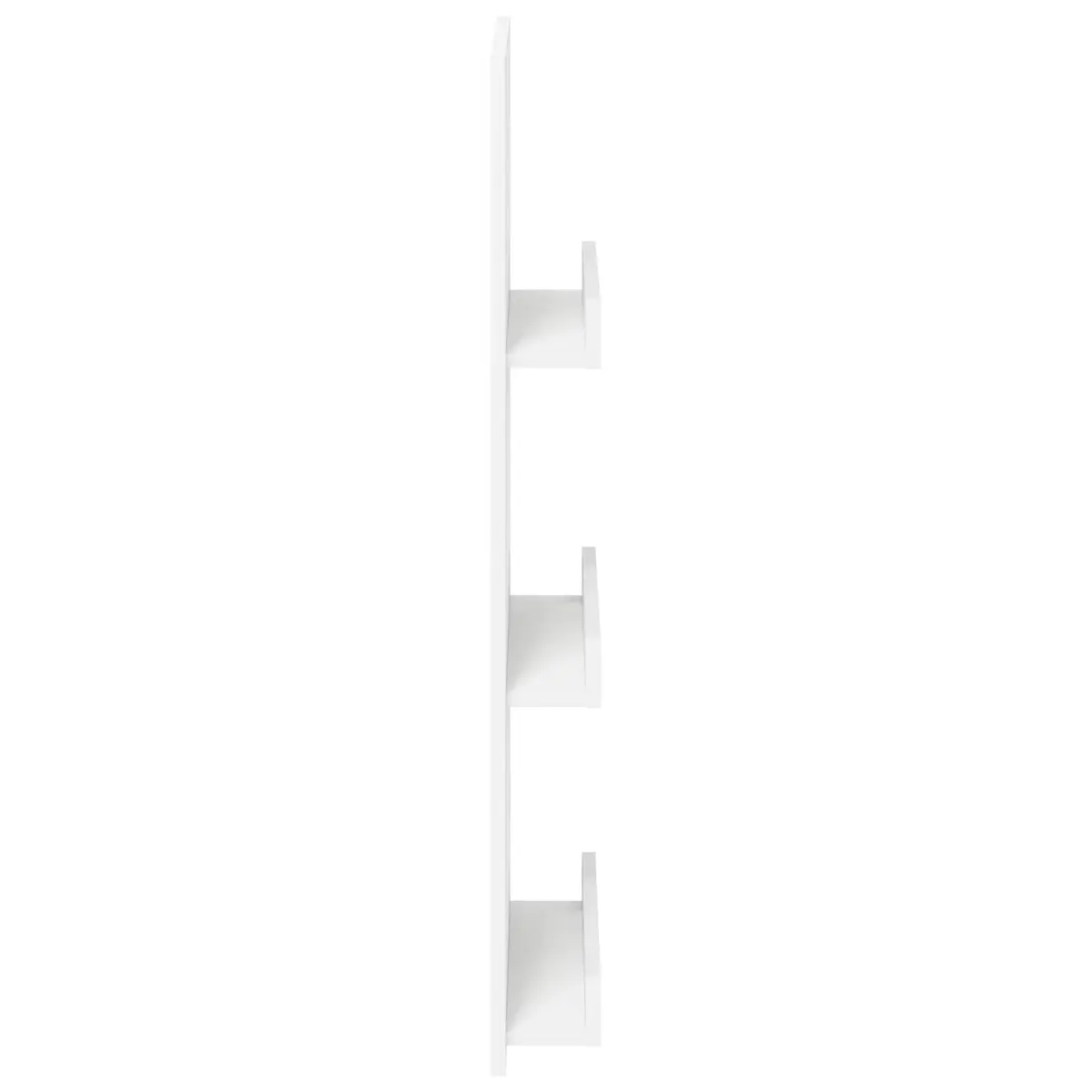 Magazine Rack with Shelf Engineered Wood 43cm White Storage Organiser for Living Room Office Bedroom