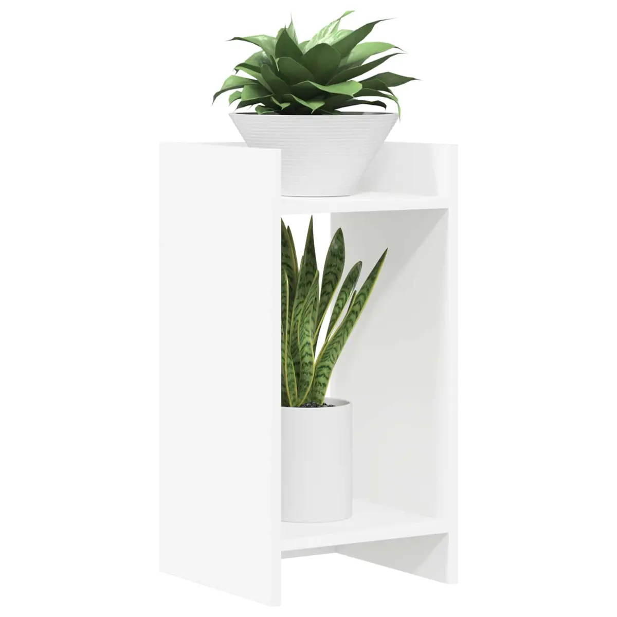Plant Stand Open Frame Construction 30x30x60cm White Engineered Wood 2 Pcs