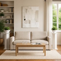 Plant Stand 2 Pieces White Modern Multi-Tier Display Indoor Living Room Garden