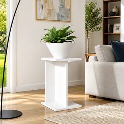 Plant Stand 2 pcs White Modern Multi-Tier Indoor Display Engineered Wood 40.5cm