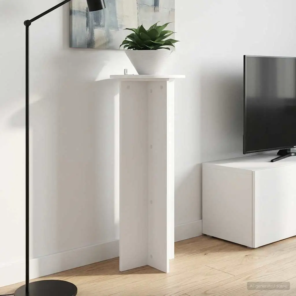 Plant Stand Modern Minimalist Indoor Display Ø40 x 100 cm White 2 Piece